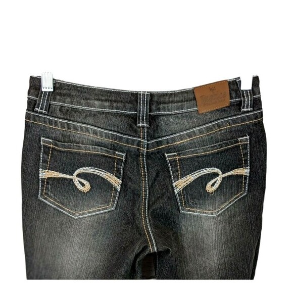 JUSTICE Jeans Simply Low Jeans Girls Size 14 reg Black Denim Straight Leg - Picture 6 of 9